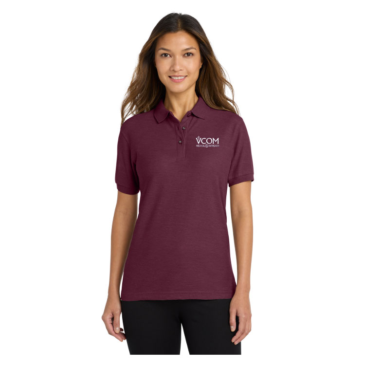 Silk Touch Short Sleeve Women's Polo with Left Chest Embroidery - Image 2