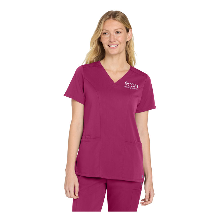 Wink Premium Flex Women's Scrub Top with Left Chest Embroidery - Image 2